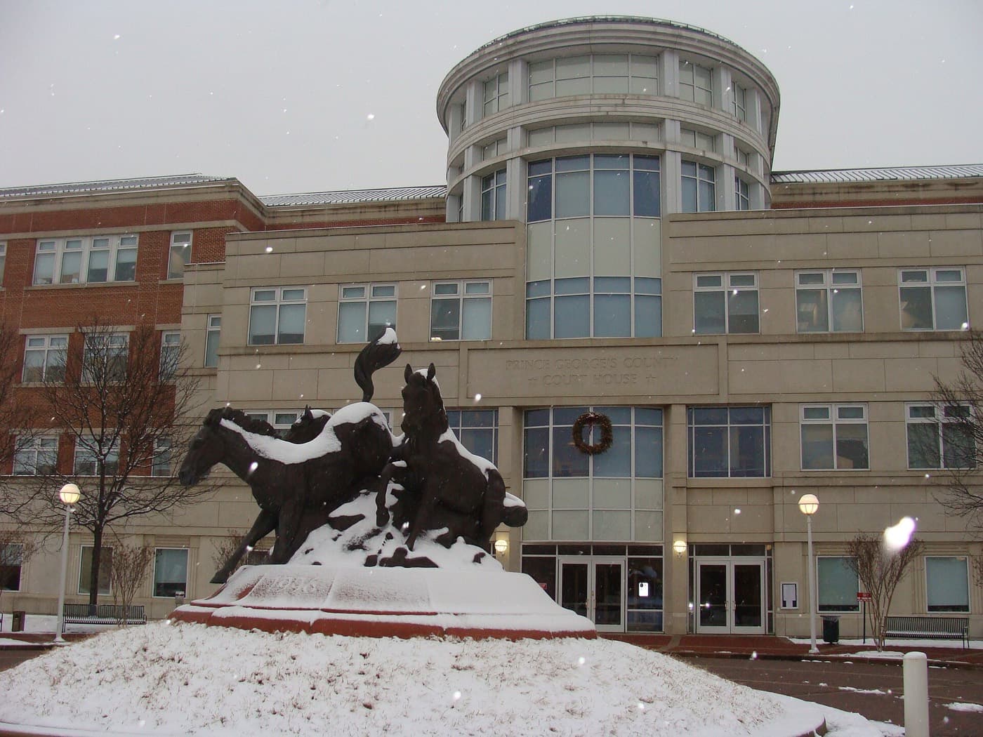 The Prince George's County Courthouse in Upper Marlboro, Maryland