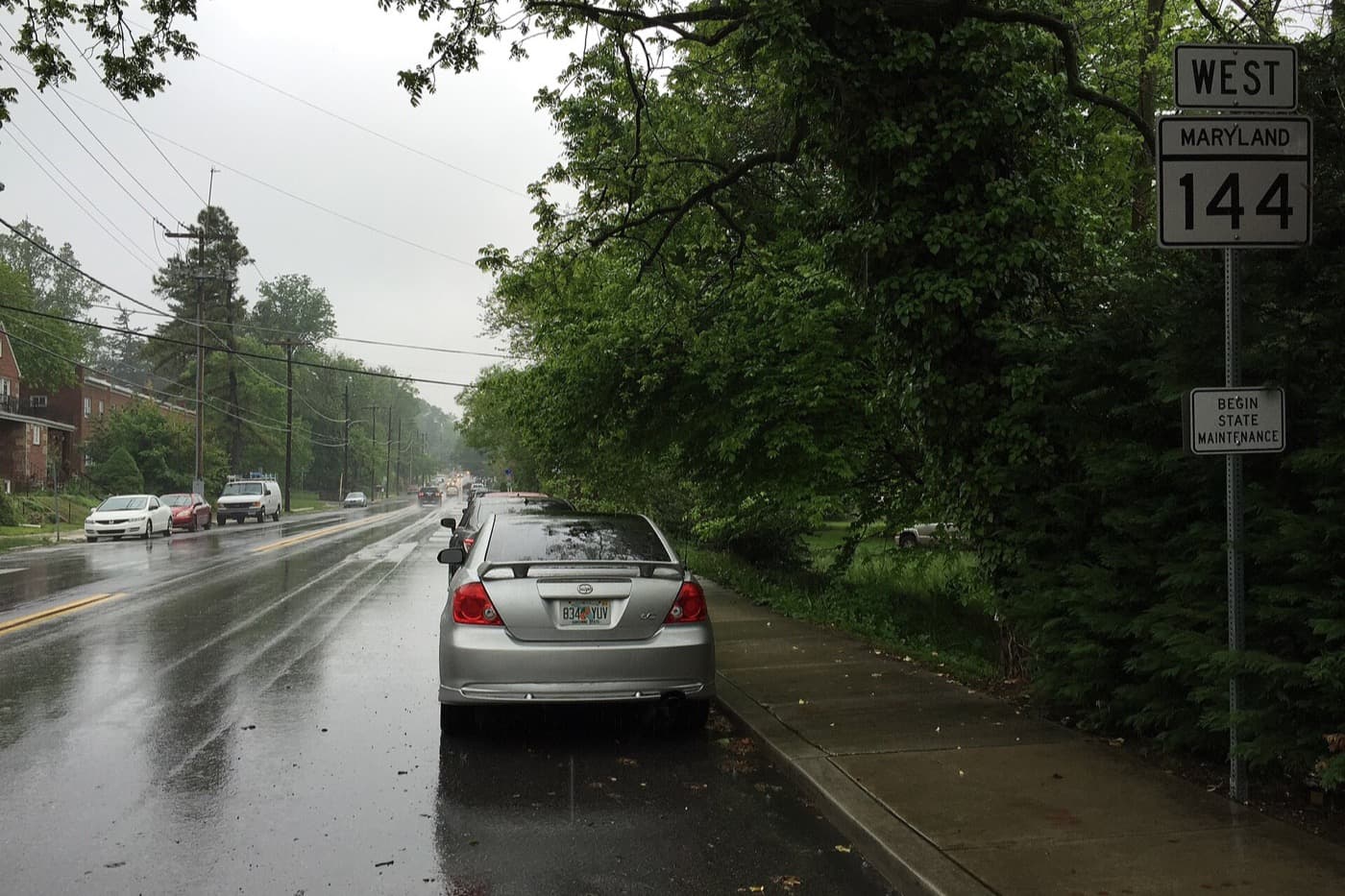 Frederick Road just west of the Baltimore City line in Catonsville, Maryland